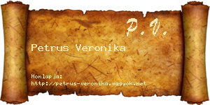 Petrus Veronika névjegykártya