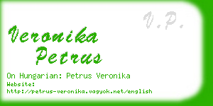 veronika petrus business card